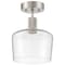 Access Lighting Port Nine Chardonnay, Chardonnay LED SemiFlush, Brushed Steel Finish, Clear Glass 63147LEDD-BS/CLR - alternate 3